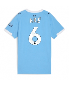 Billige Fotballdrakt Manchester City Nathan Ake #6 Replika Hjemmedrakt Dame 2025-26 Kortermet Billige Fotballdrakt Manchester City Nathan Ake #6 Replika Hjemmedrakt Dame 2025-26 Kortermet